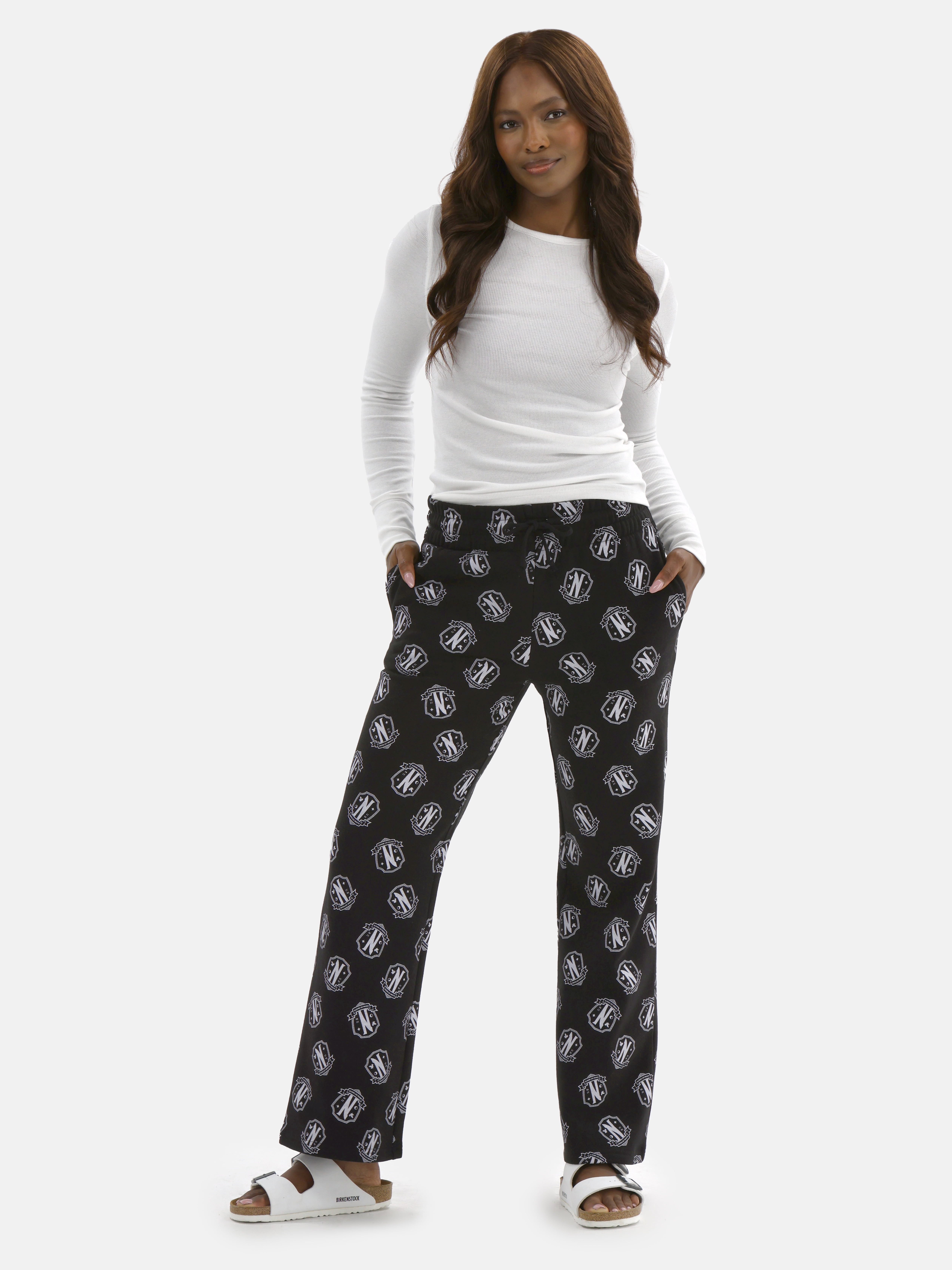 Wednesday Addams Women's Graphic Pants, Sizes XXS-2XL