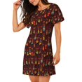 thumbnail image 2 of Easygdp Chemise de Nuit Dansante Africaine pour Femmes, Manches Courtes, Décontractée, Imprimée, 2 of 6