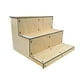 thumbnail image 1 of Expositor de alimentos de madera de 3 niveles, multifuncional, para decoración de fiestas y estilo rústico., 1 of 9