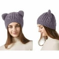 thumbnail image 4 of Ltctricy Knitted Beanie Hat for Women Cute Lounge Fall Winter Fashion Warm Hat Comfort Soft Solid Color Hat, 4 of 5