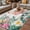 Green Grey, variant on Pink Flamingo Outdoor Rug for Patio/Deck/Porch, Non-Slip Large Area Rug 5 x 8 Ft, Floral Summer Botanical Watercolor Wooden Indoor Outdoor Rugs Washable Area Rugs, Camping Rug Carpet Runner