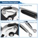 thumbnail image 4 of Palancas de freno y embrague cortas y largas para Kawasaki ZZR600 05-09, palanca de freno ajustable de motocicleta, aleación de aluminio, cabeza tono plateado, mango negro, 4 of 6