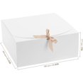 thumbnail image 2 of - Paquete de 10 cajas de regalo blancas extra grandes con tapas de 30 x 30 x 13 cm, cajas de propuesta de dama de honor para Navidad, boda, graduación, regalo de cumpleaños, 2 of 7
