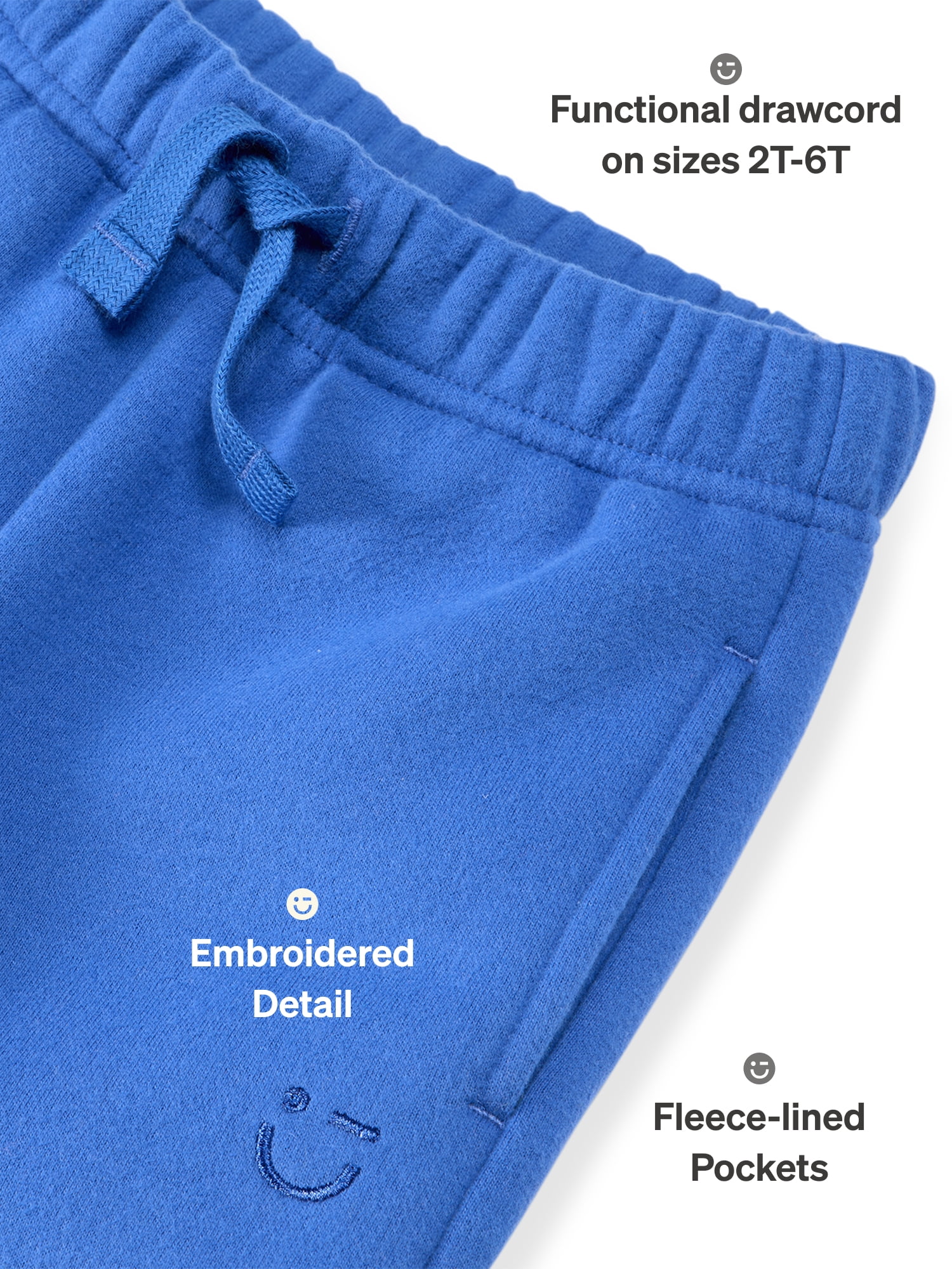 Color Mix by Garanimals Baby & Toddler Fleece Sweatpants, Sizes 0–6T