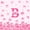 Pink B, variant on Erosebridal Princess Letter H Twin Quilt Set, Cute Ribbon Twin Coverlet Set, 2 Pieces