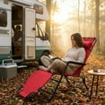 thumbnail image 7 of Portable 2-in-1 Folding Reclining Chair – Extendable Camping Recliner with Oxford Fabric, Compact Fold Design for Outdoor Beach Patio, Supports 264 lbs, 7 of 7