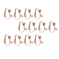 thumbnail image 3 of 2 colores x 12 piezas Convertidor de pendientes con clip chapado en oro and rosa y latón - Convierta cualquier pendiente en una joyería de pend perfecl Clip en convertidor de pendientes, 3 of 8