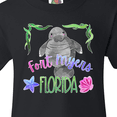 thumbnail image 4 of Inktastic Fort Myers Florida Cute Swimming Manatee Youth T-Shirt, 4 of 5