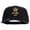 Black, variant on Star US Army Veteran Military Embroidered Solid Cotton Twill 5 Panel Prostyle Snap Cap - Navy OSFM