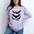 thumbnail image 5 of Halloween Bats Distressed - Womens Garment Dyed Long Sleeve, 5 of 10