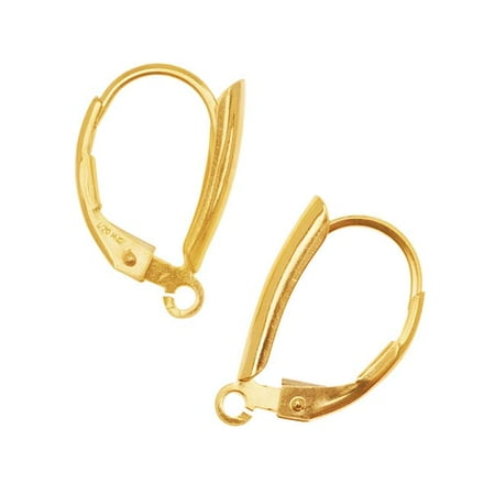 - 14KT Gold Filled Earrings Leverbacks with Teardrop Motif (1 Pair)