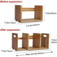 Mini Expandable Desktop Bookshelf Bamboo Desktop Bookcase Office Home