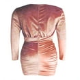 thumbnail image 4 of Femmes Soirée Robe de Soirée Couleur Unie Profonde V-Cou Robe Moulante, 4 of 6