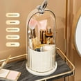 thumbnail image 5 of Concealed Toothbrush Holder with Sliding Lid, 8.78in Tall, 360-Degree Rotation for Easy Access, Space-Saving Bathroom Countertop Organizer for Essentials, 5 of 8