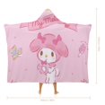 thumbnail image 2 of My Melody Wearable Blankets Hooded Soft Hoodie Blanket Winter Warm Throw Blankets Cape 60"x80", 2 of 8