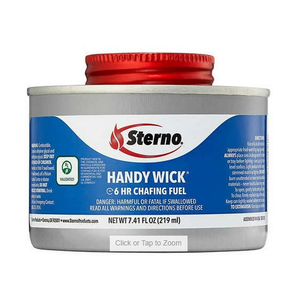 Sterno Handy Wick 6 Hour Chafing Fuel, 7.41 fl oz, 12 ct