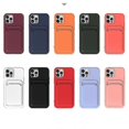 thumbnail image 2 of Funda de TPU + franela para tarjetas para iPhone 11 Pro, color morado oscuro, 2 of 4