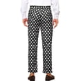 thumbnail image 3 of Pantalones formales de ajuste regular para hombres INSPIRE CHIC con estampado de lunares 36 Negro, 3 of 6