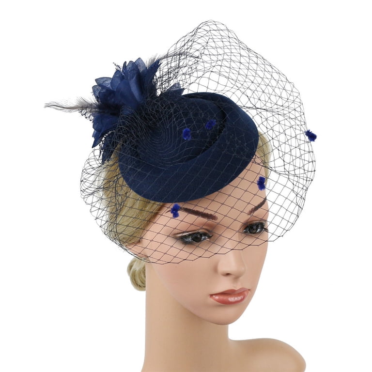 Handmade Fascinator Pillbox Hat with clip on Ivory Bridal Pillbox Hat With Birdcage Veil - Birdcage Veil  main image 2