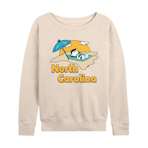 Peanuts - North Carolina Lucy - Women's French Terry Pullover Sweatshirt