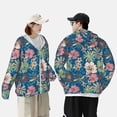 thumbnail image 6 of Daiia Colorful Flowers UPF 50+ Sun Protection Hoodie Jacket Lightweight Long Sleeve Sun Shirt for Women Men with Pocket Hiking Outdoor-Medium, 6 of 9