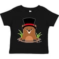 thumbnail image 3 of Inktastic Groundhog Day with Groundhog in Top Hat Boys or Girls Toddler T-Shirt, 3 of 5