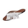 thumbnail image 2 of Bkhluea Women Fringe T-Strap Slide Sandals Slip On Comfortable Footwear For Beach Travel Daily Casual Outdoor Activities, 2 of 7
