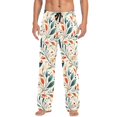 thumbnail image 7 of FORMRS Mens Pajama Pants with Pockets Sleepwear Lounge Bottoms Sizes S-2XL, Beige Whimsical Leaves, 7 of 7