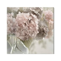 Stupell Industries Pink Hydrangeas Close Up Botanical & Floral Photography Gallery Wrapped Canvas Art Print Wall Art, 17 x 17