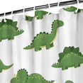 thumbnail image 3 of White Green Dinosaurs Pattern Shower Curtain 72"x72" ,Bathroom Decorative Shower Curtains Set with 12 Hooks,Modern Waterproof Washable Shower Curtain, 3 of 6