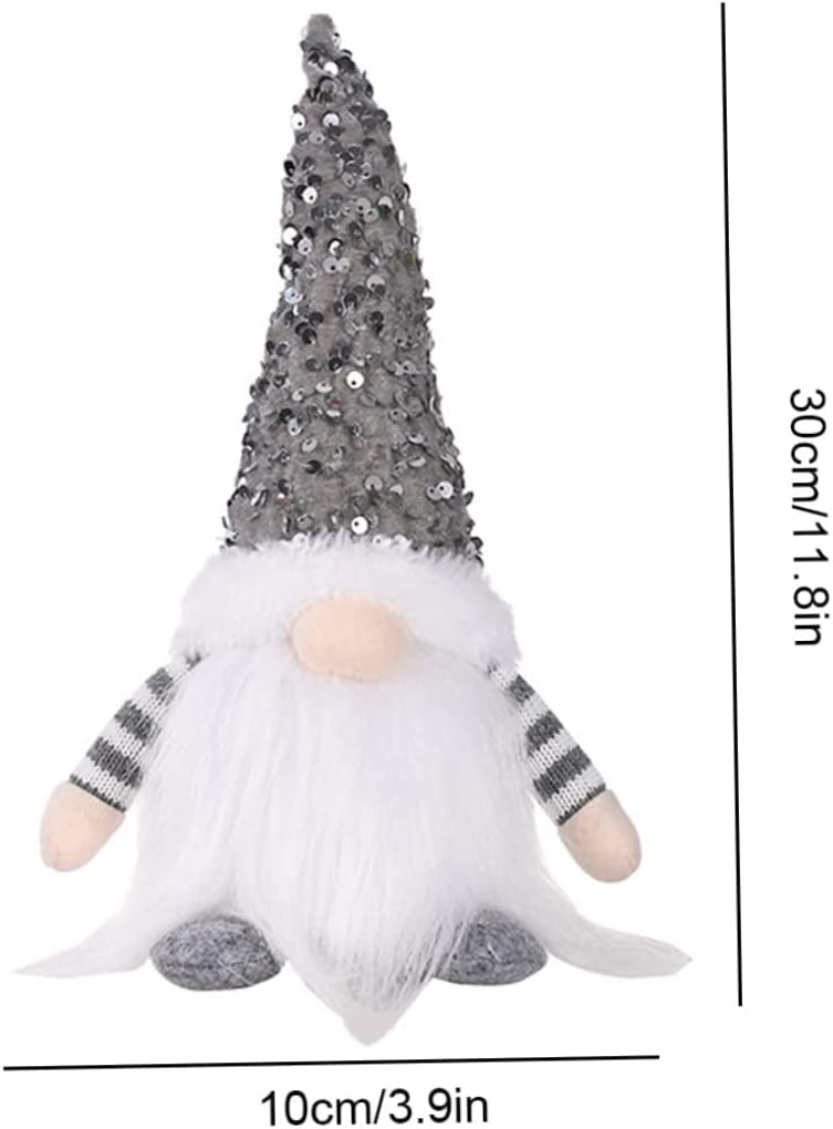 Christmas Gnome Ornaments Decoration Light For No Battery Doll With  Grey1pcs Faceless Glowing Party