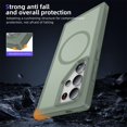 thumbnail image 6 of Dteck Magnetic Case for Samsung Galaxy S25 Ultra Compatible with Magsafe Dual Layer TPU+PC Military-Grade Protection Shockproof Rugged Protective Hybrid Cover for Galaxy S25 Ultra,Green, 6 of 7