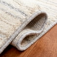 thumbnail image 5 of SAFAVIEH Lucia Edythe Striped Shag Area Rug, Light Grey/White, 6'7" x 9', 5 of 8