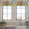 thumbnail image 3 of LALILO Kitchen Curtain Valance Pop Art Mosaic With Women Rod Pocket Window Curtain 52"x 18" Set of 2, 3 of 5