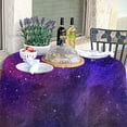 thumbnail image 4 of Coolnut Round Tablecloth Stars of A Planet and Galaxy Modern Table Cover for Home Decoration Washable Table Cloth for Dinner Picnic 60in, 4 of 5