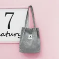 thumbnail image 1 of Bolso de compras de pana plegable informal, bolso de mano reutilizable ecológico de alta calidad, bolsos de hombro ligeros, 1 of 5