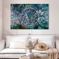 thumbnail image 2 of Elephant Stock Sacred Mandala Symbol Wall Art - Horizontal Canvas Wall Art - Living Room Wall Decor - Decor Elements Canvas - Teal And Purple Decor - 51" x 34", 2 of 8