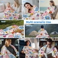 thumbnail image 5 of Colorful Floral Spring Cooling Blanket,Lightweight Breathable Summer Throw Blanket with Double Sided Cold Effect,Country Watercolor Botanical Picnic Blankets Bed Sheet for Hot Sleepers 60"x80", 5 of 8
