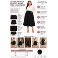 thumbnail image 5 of Moa Collection Women's Plus Size Classic Solid Flared Lightweight Elastic Waist Long Midi A-Line Skirt, Female, 5 of 6