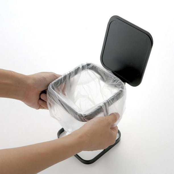 Office Small Garbage Bin Desktop Trash Can Flip Lid Living Room Paper