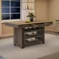 thumbnail image 4 of Counter Height Dining Table for 4-6, 36" W Wood Bar Height Dining Room Table with 2 Drawer & Shelves, Deepened Wine Rack, Thick & Large Table Top for Kitchen, Bar, 4 of 8