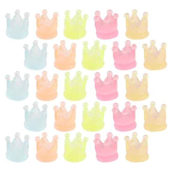 HEALEEP 25-Piece Miniature Resin Crowns Set for Dollhouse Decoration, Realistic Detail, Fine Craftsmanship Accessories