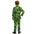 thumbnail image 3 of Xoenoiee Green Shamrock Print Boys Suit Kids Suits for Big Boys Toddler Formal Suits St. Patrick's Day First Communion Suit Kids Wedding Ring Bearer Outfit, 5-6 Years, 3 of 7