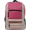 thumbnail image 4 of K-Cliffs Unisex Contrast Backpack, 18" School Book Bag Daypack, Adult/Teen, Pink, 4 of 4