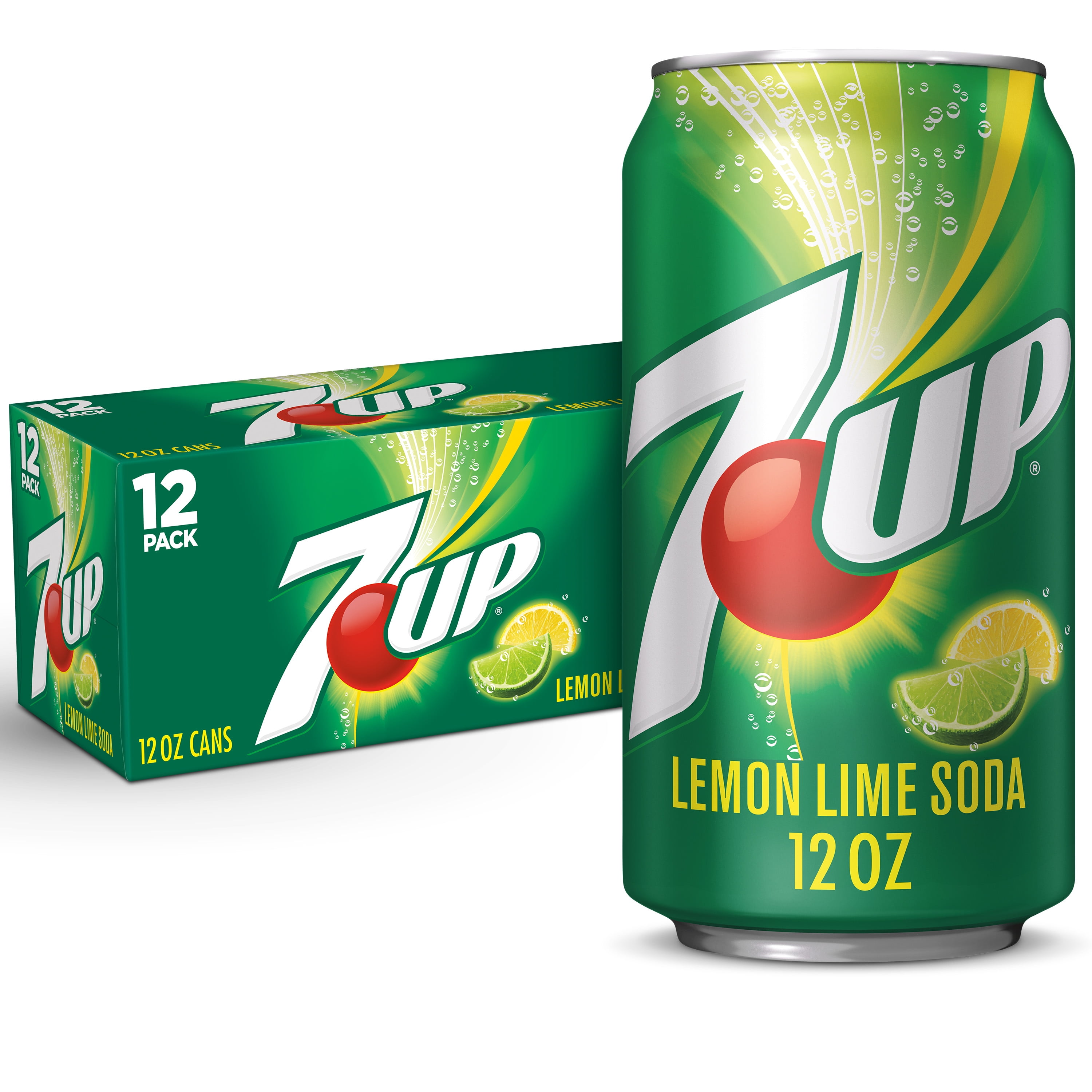 7Up Lemon Lime Soda Pop, 12 fl oz 12 Pack - Walmart.com