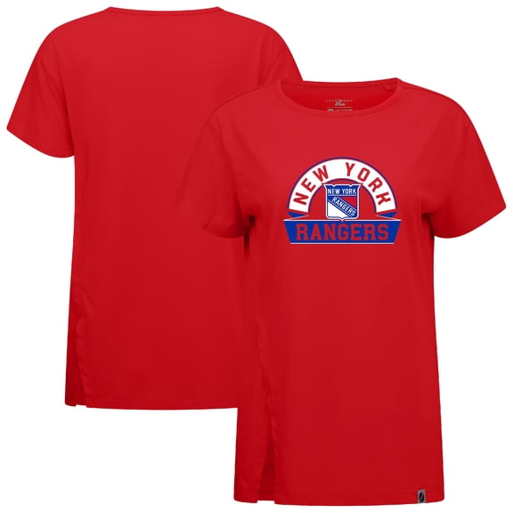 Women's Levelwear  Red New York Rangers Influx Banner Arch T-Shirt