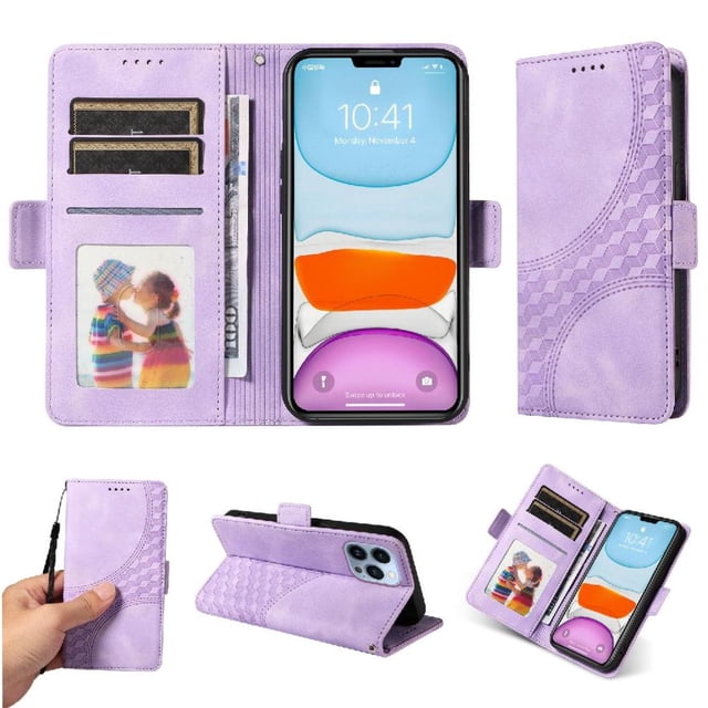 Funda GANGXUN para iPhone 13 Pro con diseño acolchado elegante, cuero PU, protección total y ajuste preciso