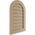 thumbnail image 2 of Ekena Millwork 20"W x 24"H Timberthane Rustic Smooth Round Top Faux Wood Non-Functional Gable Vent, Primed Tan, 2 of 5