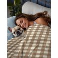 thumbnail image 4 of Twin Flat Sheet Only Fall Brown Beige Buffalo Plaid Soft Microfiber Cooling Bedding Sheets Rustic Check Minimalist Art Flat Bed Sheet for Hotel,Home Decor, 4 of 9