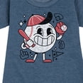 thumbnail image 3 of Instant Message - Baseball Mascot - Girls Ss Fleece Dress, 3 of 6